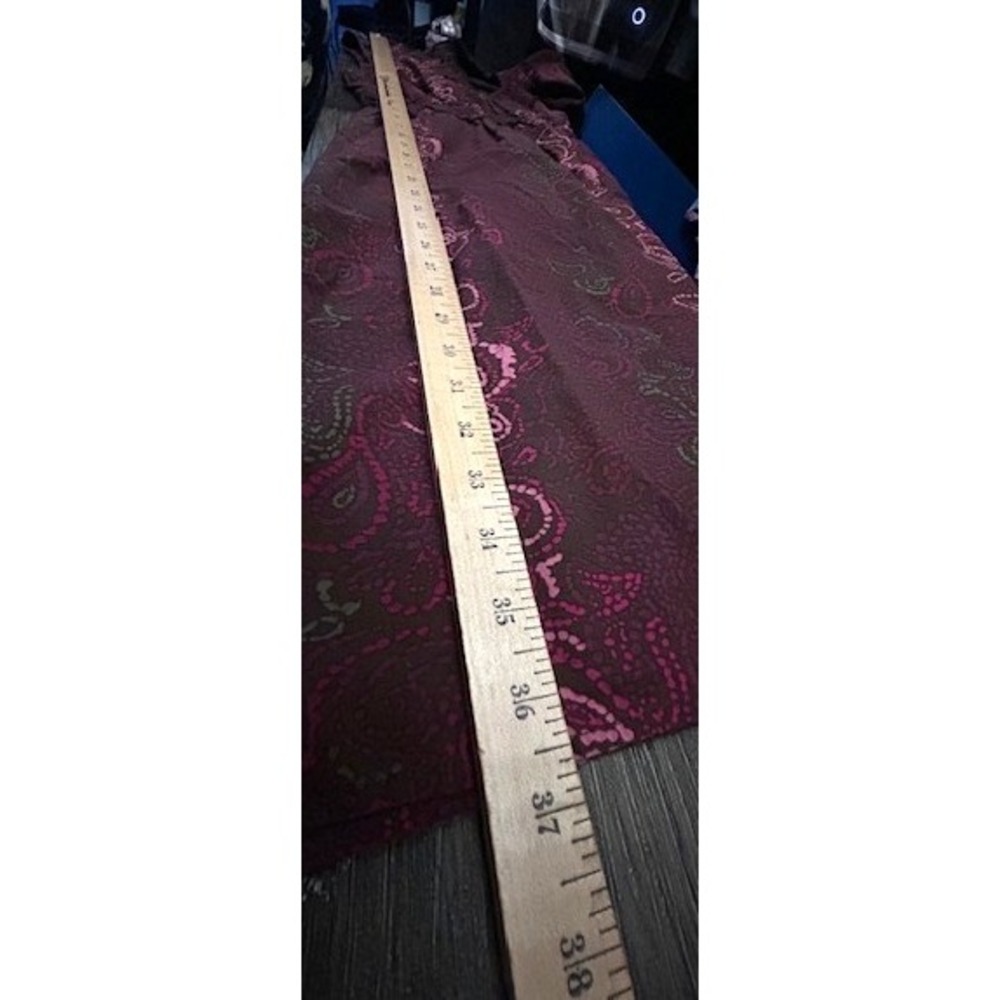 SONOMA Dress L Burgundy Paisley‎ Sleeveless Romantic Earthy Boho Cottagecore - Picture 8 of 16